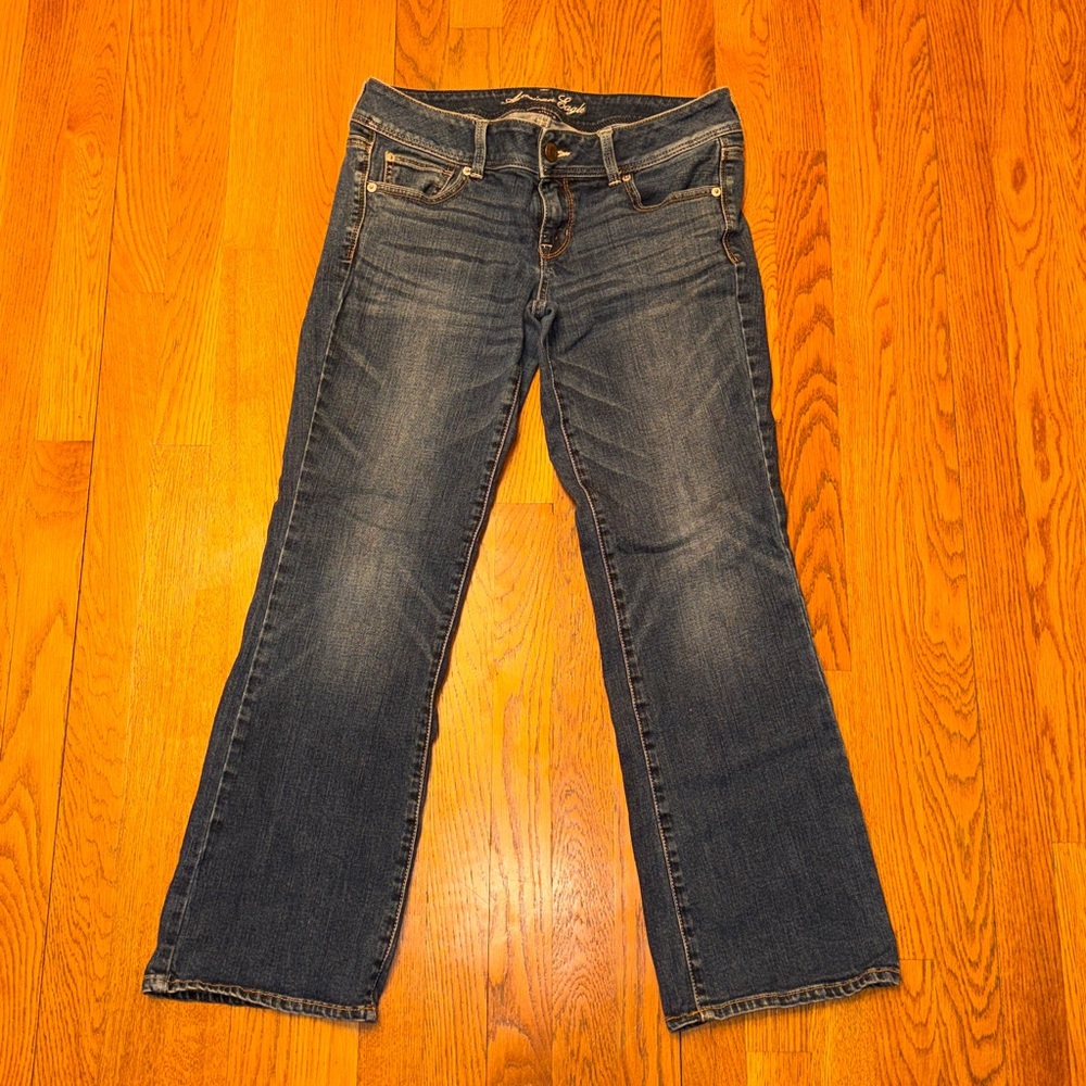 American Eagle Jeans Womens Stretch Slim Boot Cut Jeans - Size 10 Short